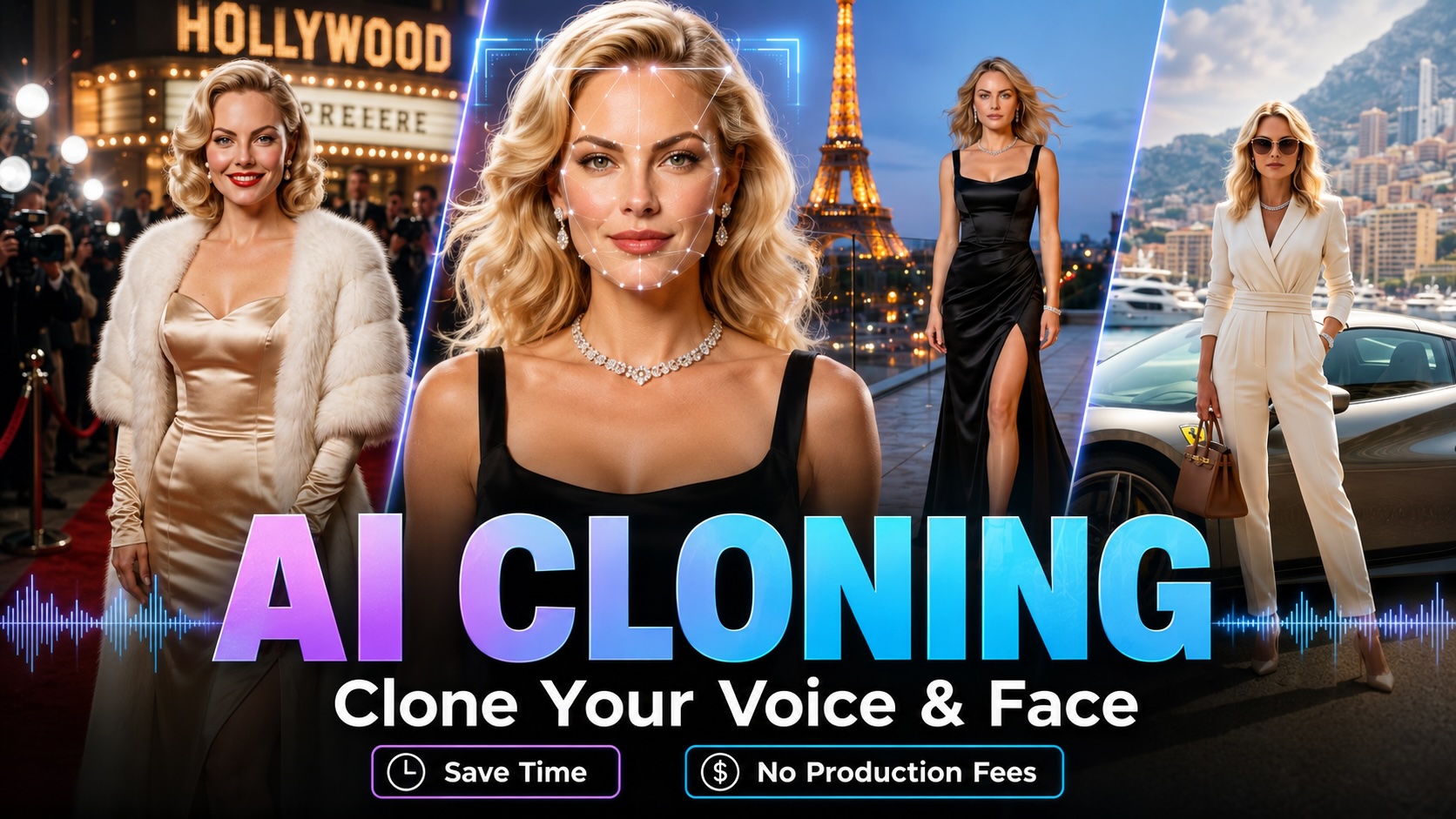 AI cloning video preview showing VidProd AI avatar and voice cloning services